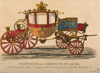 Kutsche für die Krönung Kaiser Napoleons I., die am 11. Frimaire des Jahres XIII stattfand